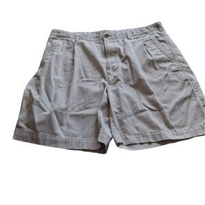 Savane Mens Chino Shorts Khaki Pleated Size 38 Preppy Y2K Golf Beach Walking